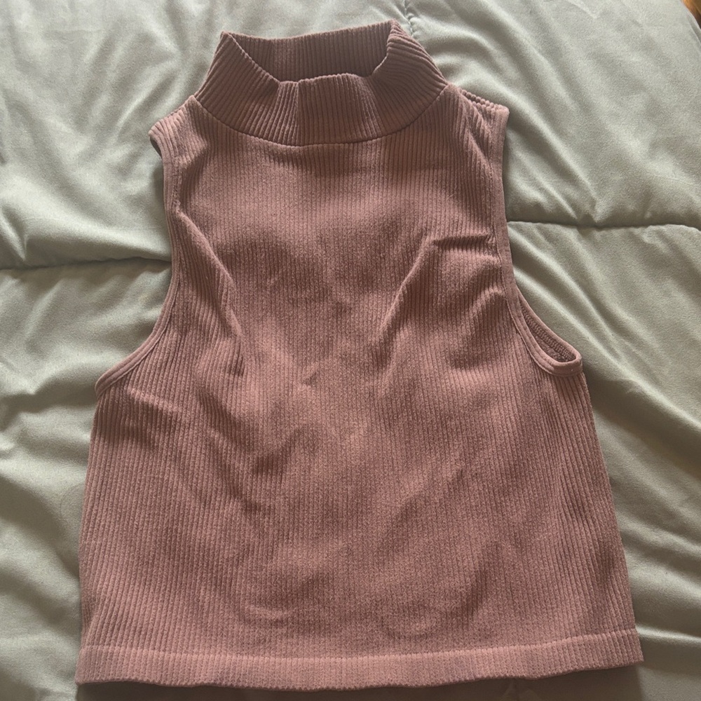 Zara Brown Ribbed Tank Top
